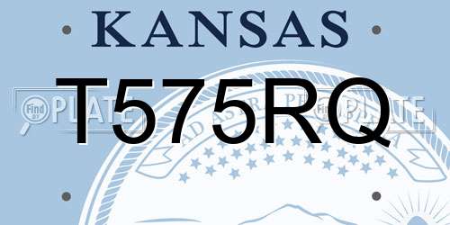 T575RQ Kansas License Plate