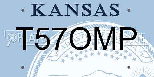 T57OMP Kansas License Plate