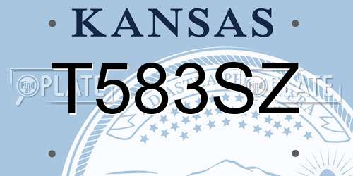 T583SZ Kansas License Plate