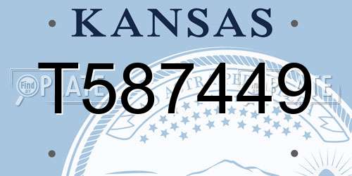 T587449 Kansas License Plate