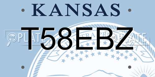 T58EBZ Kansas License Plate