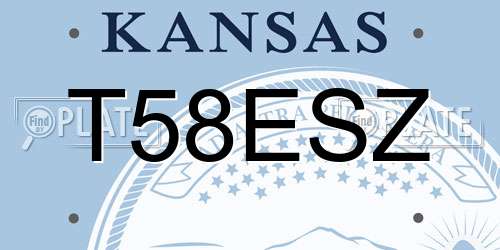 T58ESZ Kansas License Plate