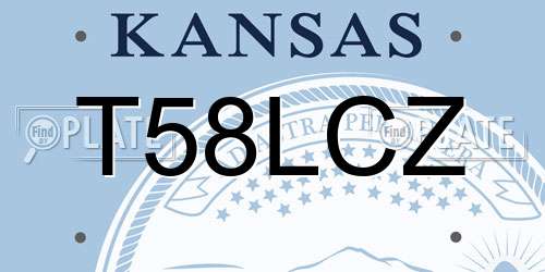 T58LCZ Kansas License Plate