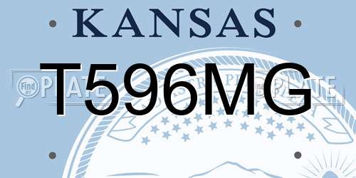 T596MG Kansas License Plate