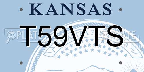 T59VTS Kansas License Plate