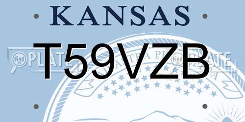 T59VZB Kansas License Plate