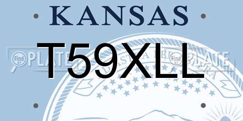 T59XLL Kansas License Plate