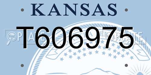 T606975 Kansas License Plate