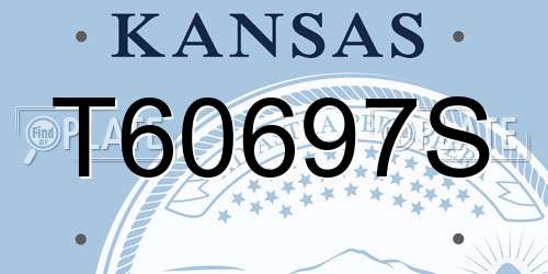 T60697S Kansas License Plate
