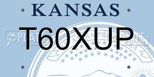 T60XUP Kansas License Plate