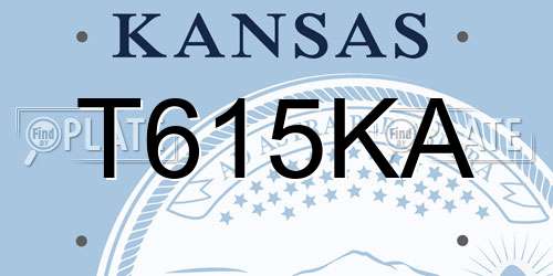 T615KA Kansas License Plate