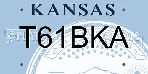 T61BKA Kansas License Plate