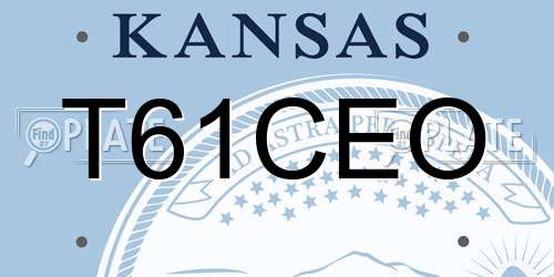 T61CEO Kansas License Plate