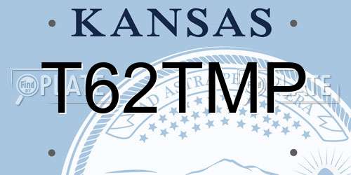 T62TMP Kansas License Plate
