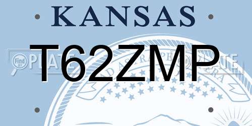 T62ZMP Kansas License Plate