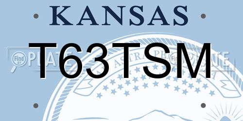 T63TSM Kansas License Plate