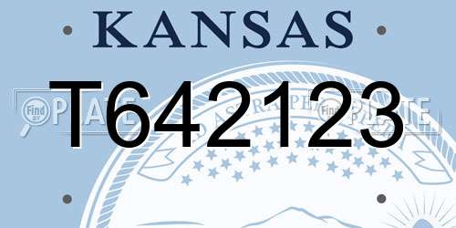 T642123 Kansas License Plate