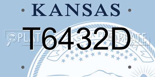 T6432D Kansas License Plate