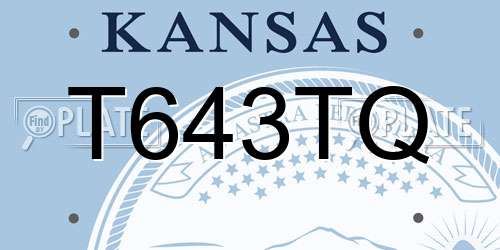 T643TQ Kansas License Plate