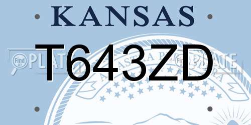T643ZD Kansas License Plate