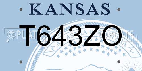 T643ZO Kansas License Plate