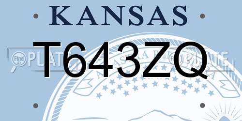 T643ZQ Kansas License Plate