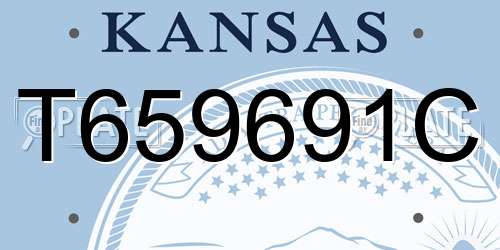 T659691C Kansas License Plate