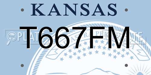 T667FM Kansas License Plate