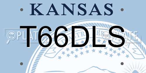 T66DLS Kansas License Plate