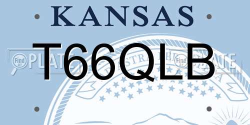 T66QLB Kansas License Plate