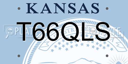 T66QLS Kansas License Plate