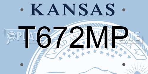 T672MP Kansas License Plate
