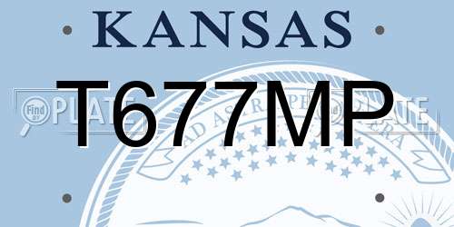 T677MP Kansas License Plate