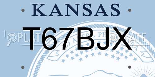 T67BJX Kansas License Plate