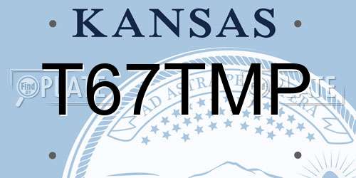 T67TMP Kansas License Plate