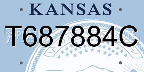 T687884C Kansas License Plate