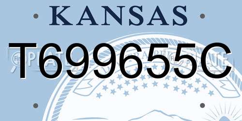 T699655C Kansas License Plate