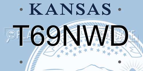 T69NWD Kansas License Plate