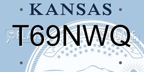 T69NWQ Kansas License Plate
