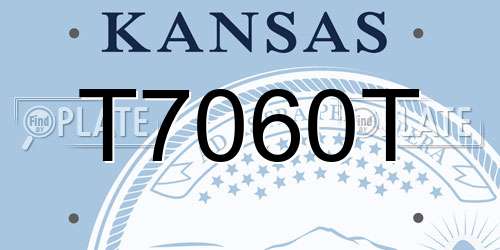 T7060T Kansas License Plate