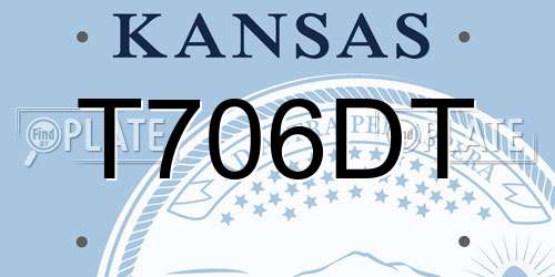 T706DT Kansas License Plate