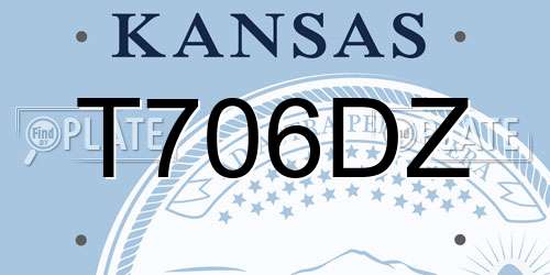 T706DZ Kansas License Plate