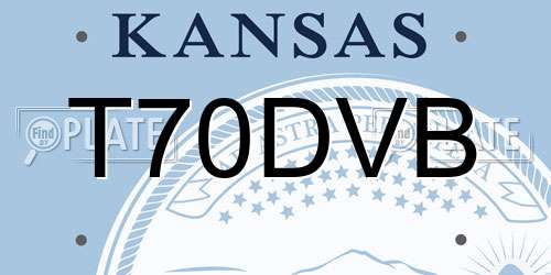 T70DVB Kansas License Plate