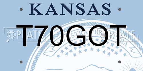 T70GOT Kansas License Plate
