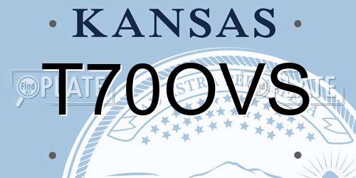 T70OVS Kansas License Plate