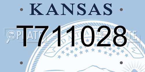 T711028 Kansas License Plate
