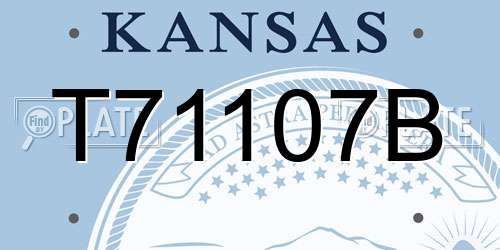 T71107B Kansas License Plate
