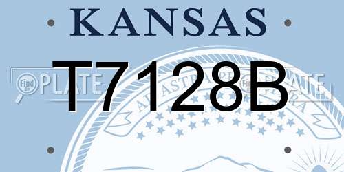 T7128B Kansas License Plate
