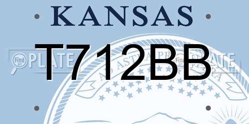 T712BB Kansas License Plate