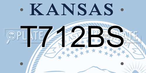 T712BS Kansas License Plate